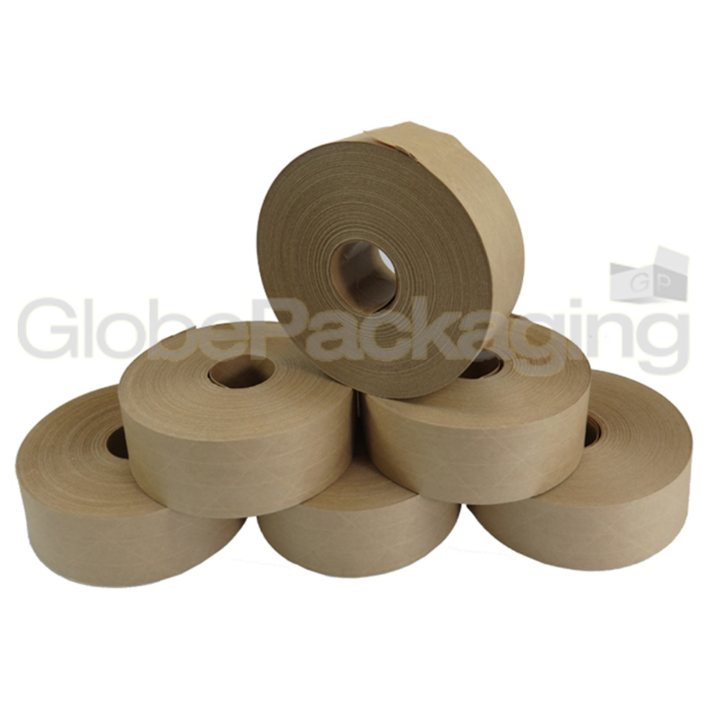 STRONG BROWN GUMMED PAPER WATER ACTIVATED TAPES STD/REINFORCED 48mm x 200M/100M